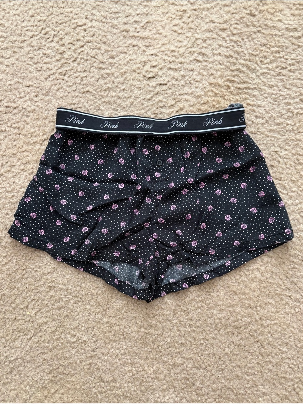 PINK Victoria's Secret Black Pj Shorts